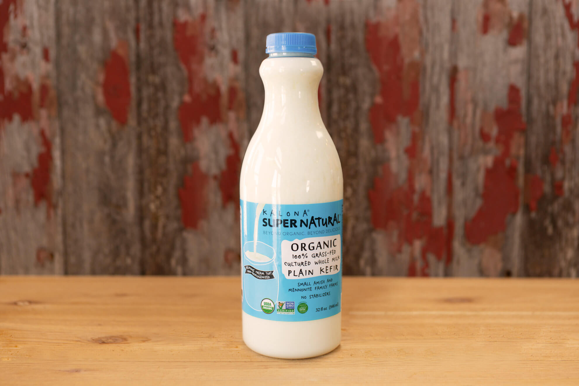 Organic 100% Grass-Fed Whole Milk Plain Kefir | Kalona SuperNatural