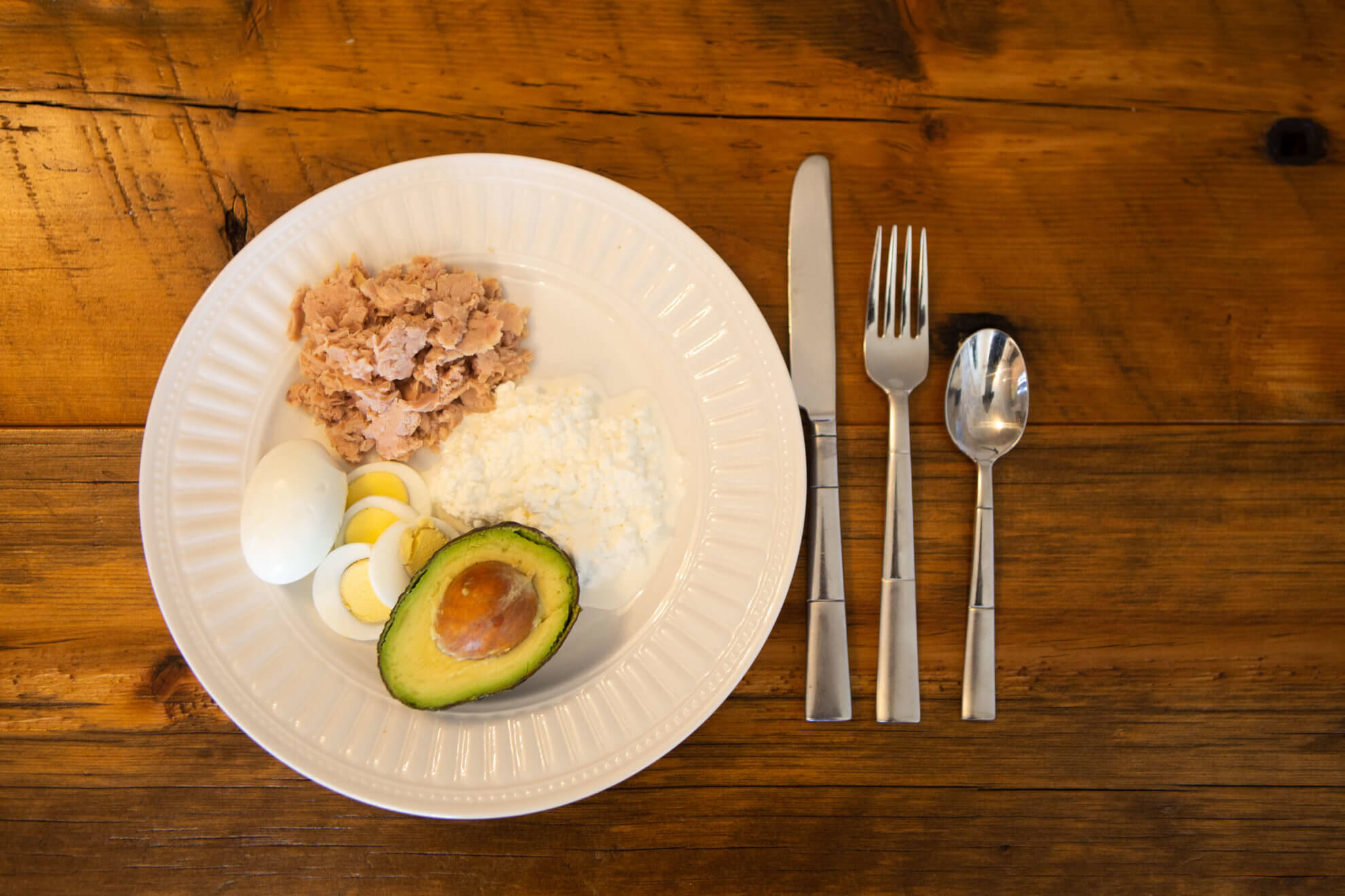 Keto meal on a table