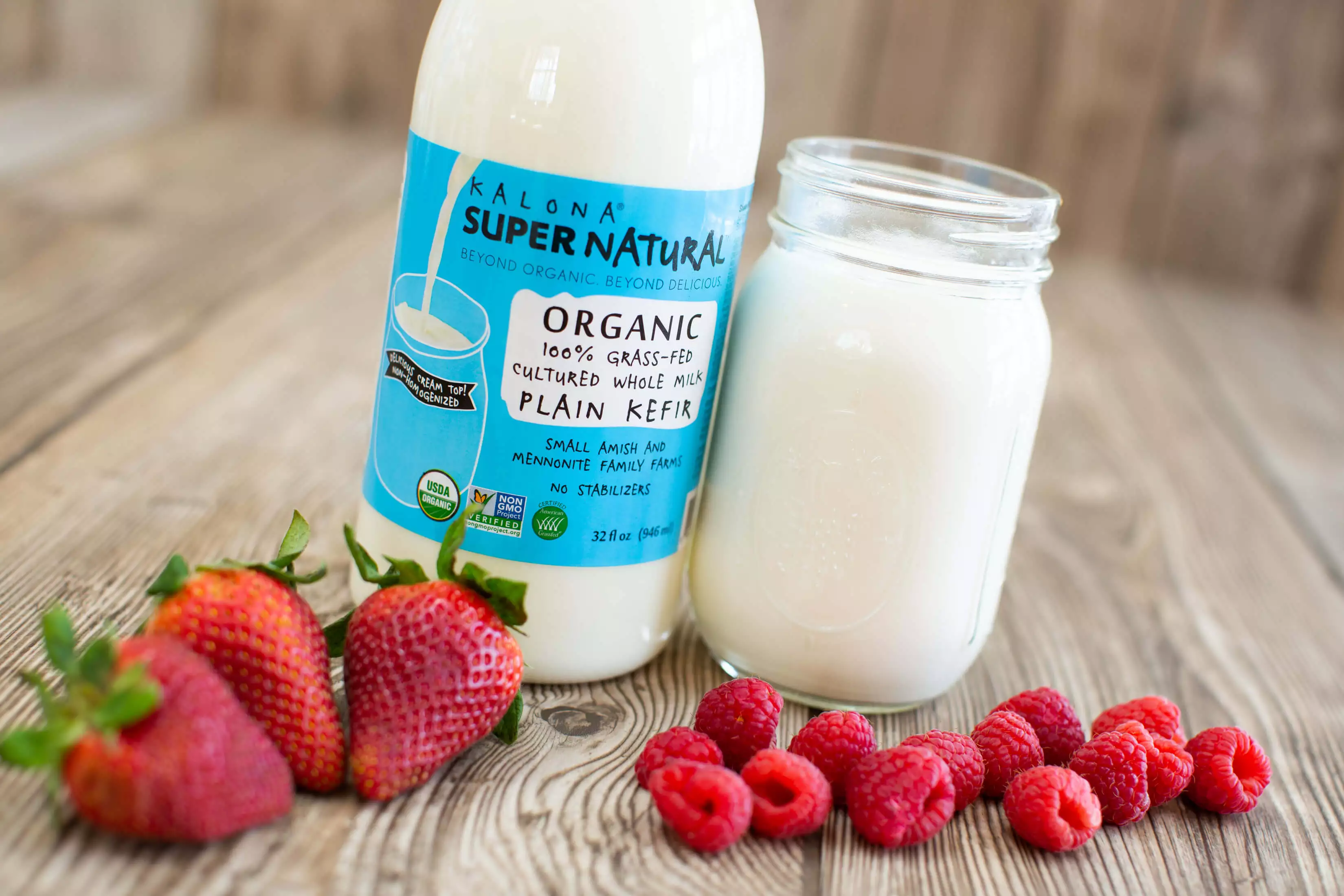 Organic 100% Grass-Fed Whole Milk Plain Kefir | Kalona SuperNatural