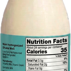Organic Half & Half Nutrition
