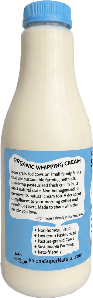 Organic Whipping Cream package