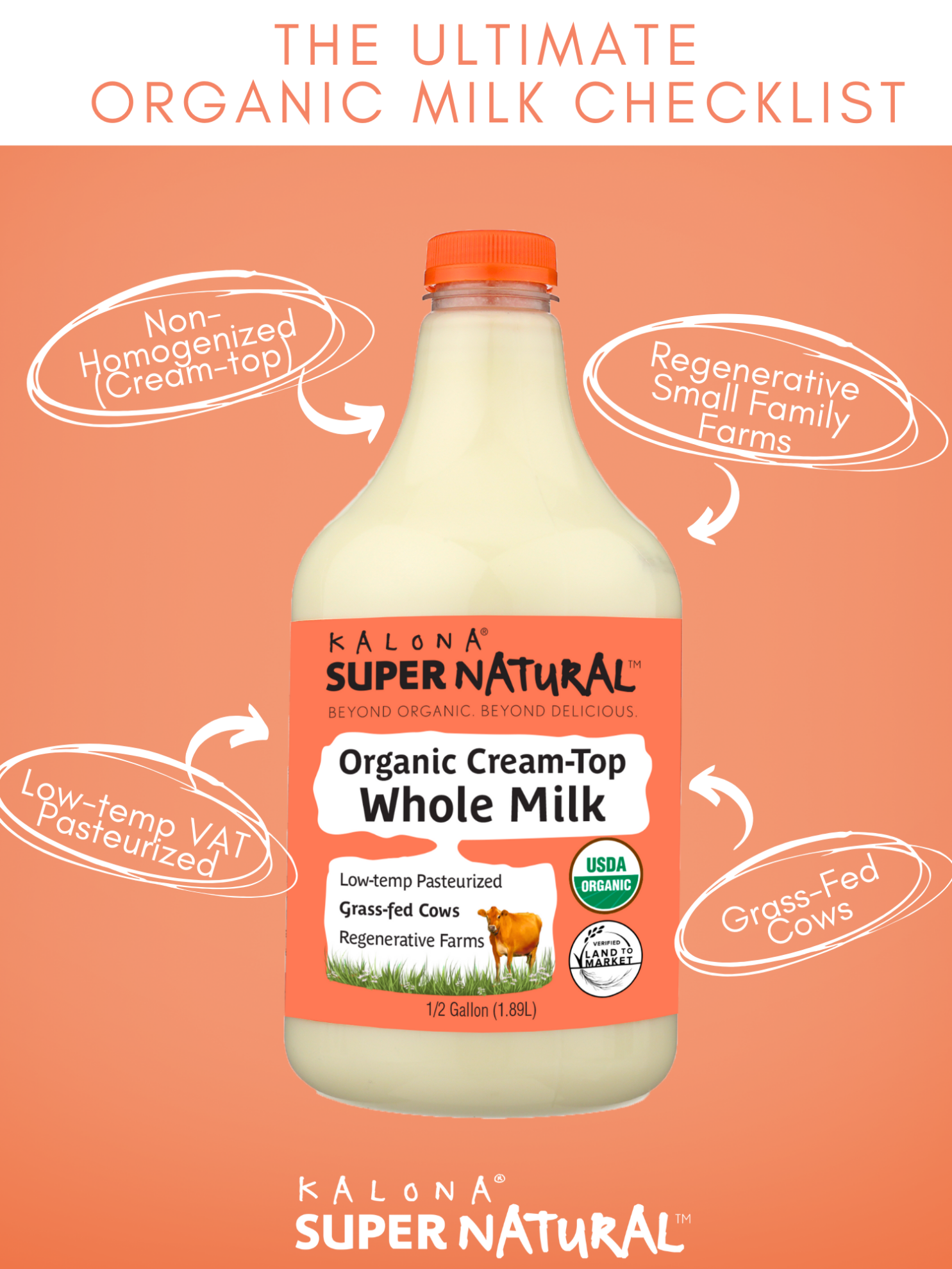 Kalona SuperNatural Organic Whole Milk which will be available at select HEB stores.