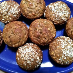 Banana-Oat-Coconut Muffins