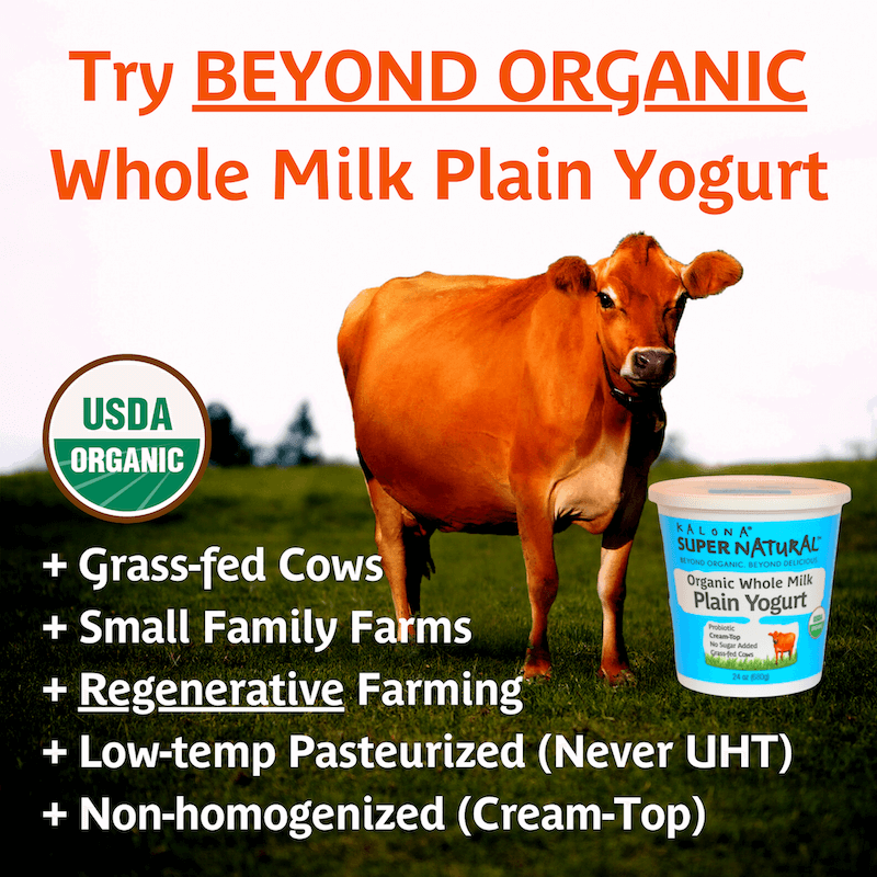 Organic Whole Milk Plain Cream Top Yogurt | Kalona SuperNatural