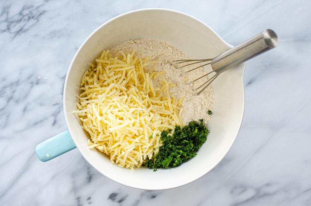 Ingredients in bowl before mixing