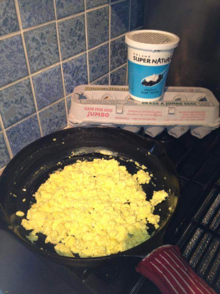 Eggs and Sour Cream make a Quick and Healthy Meal Sour Cream Scrambled