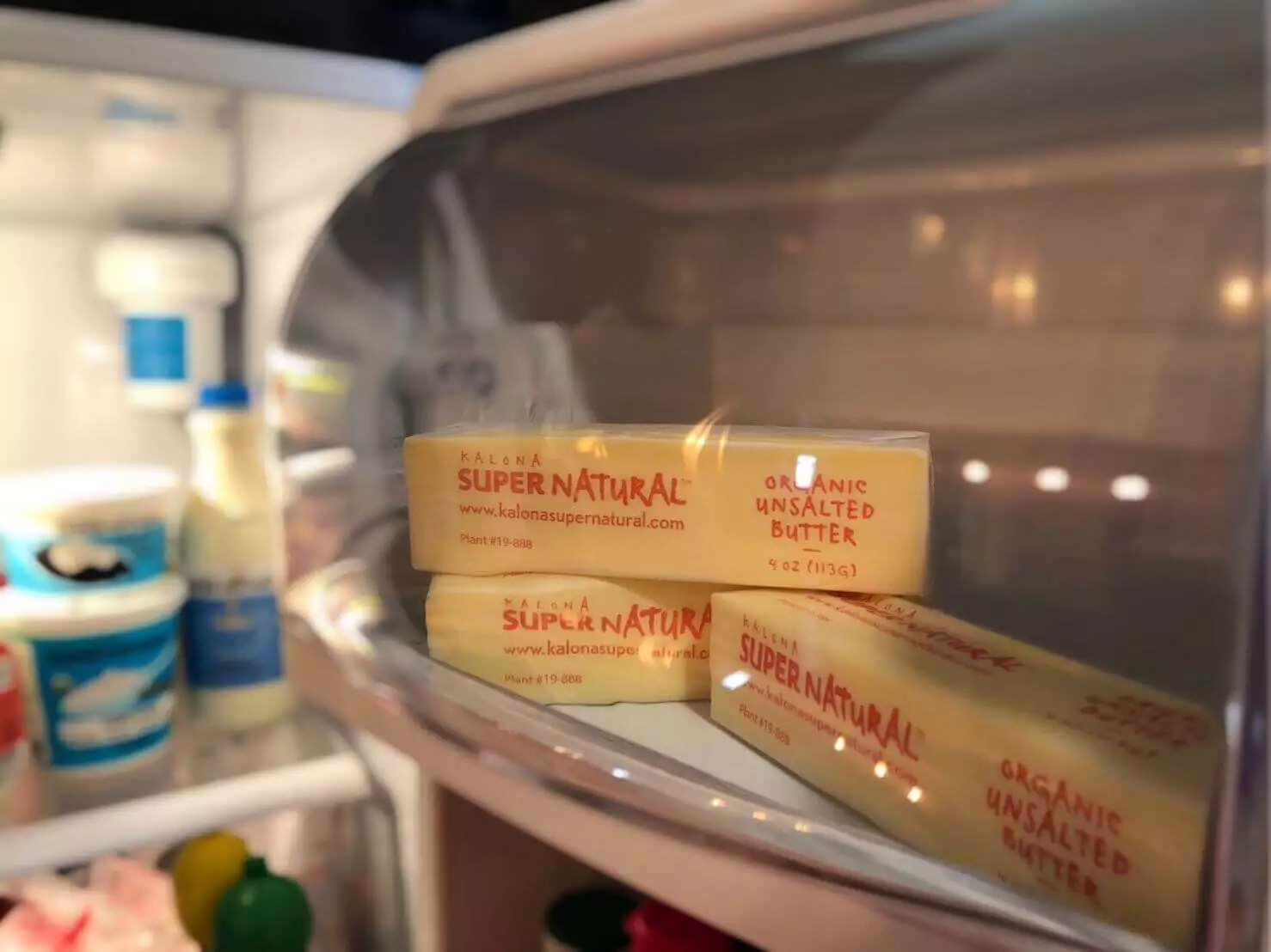 There is some butter in the fridge