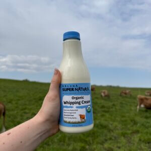 Holding Organic Whipping Cream