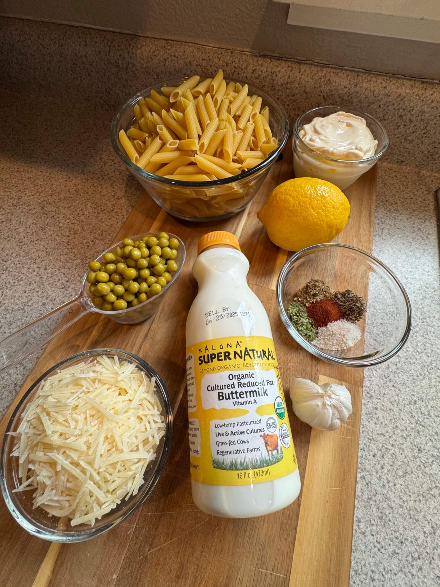 buttermilk and ingredients
