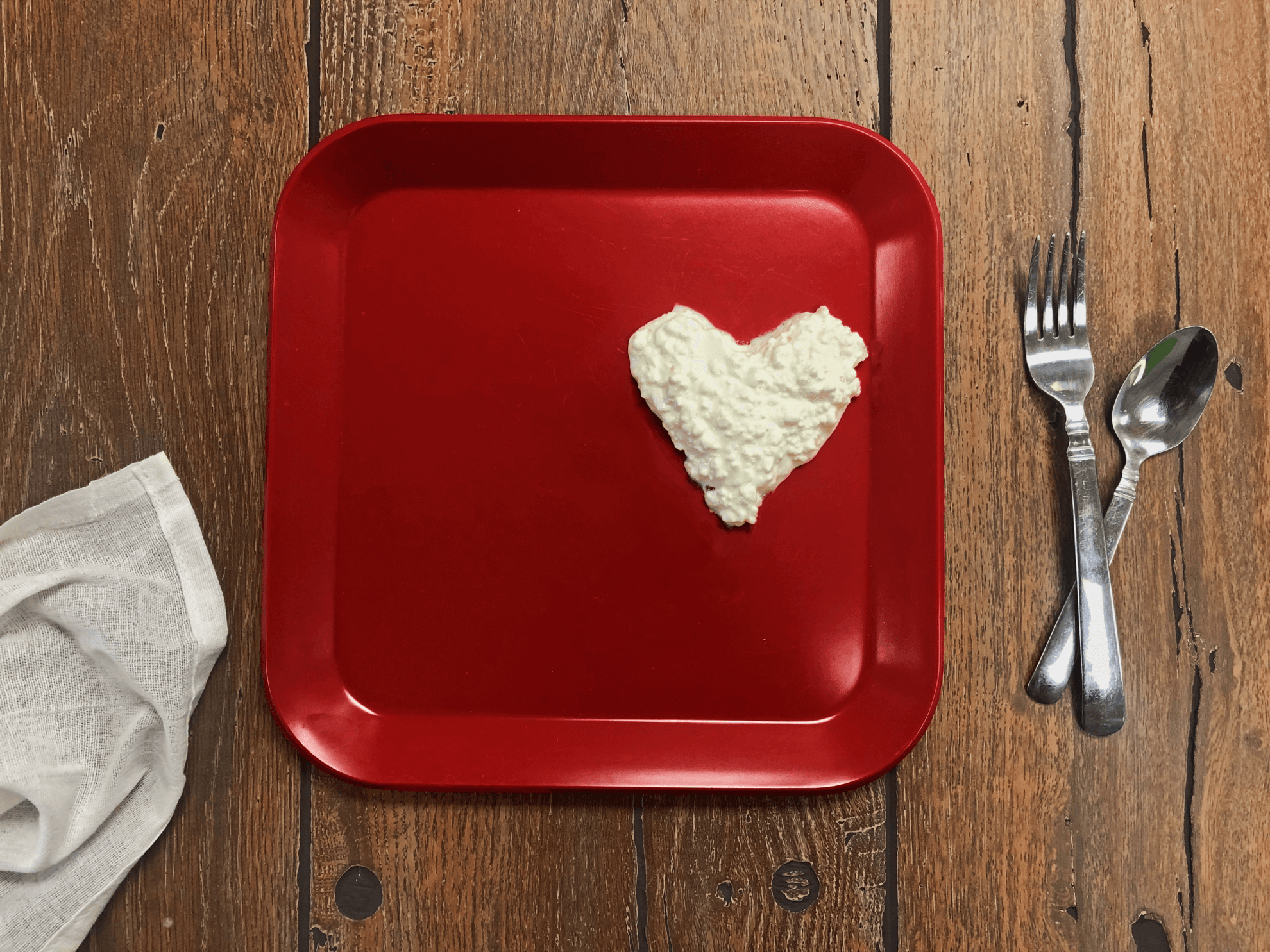 Heart of grass-fed cottage cheese for heart health.