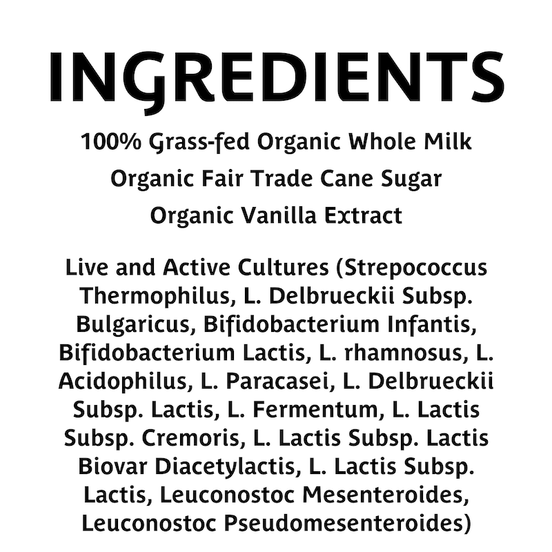 Organic 100% Grass-Fed Whole Milk Vanilla Kefir | Kalona SuperNatural