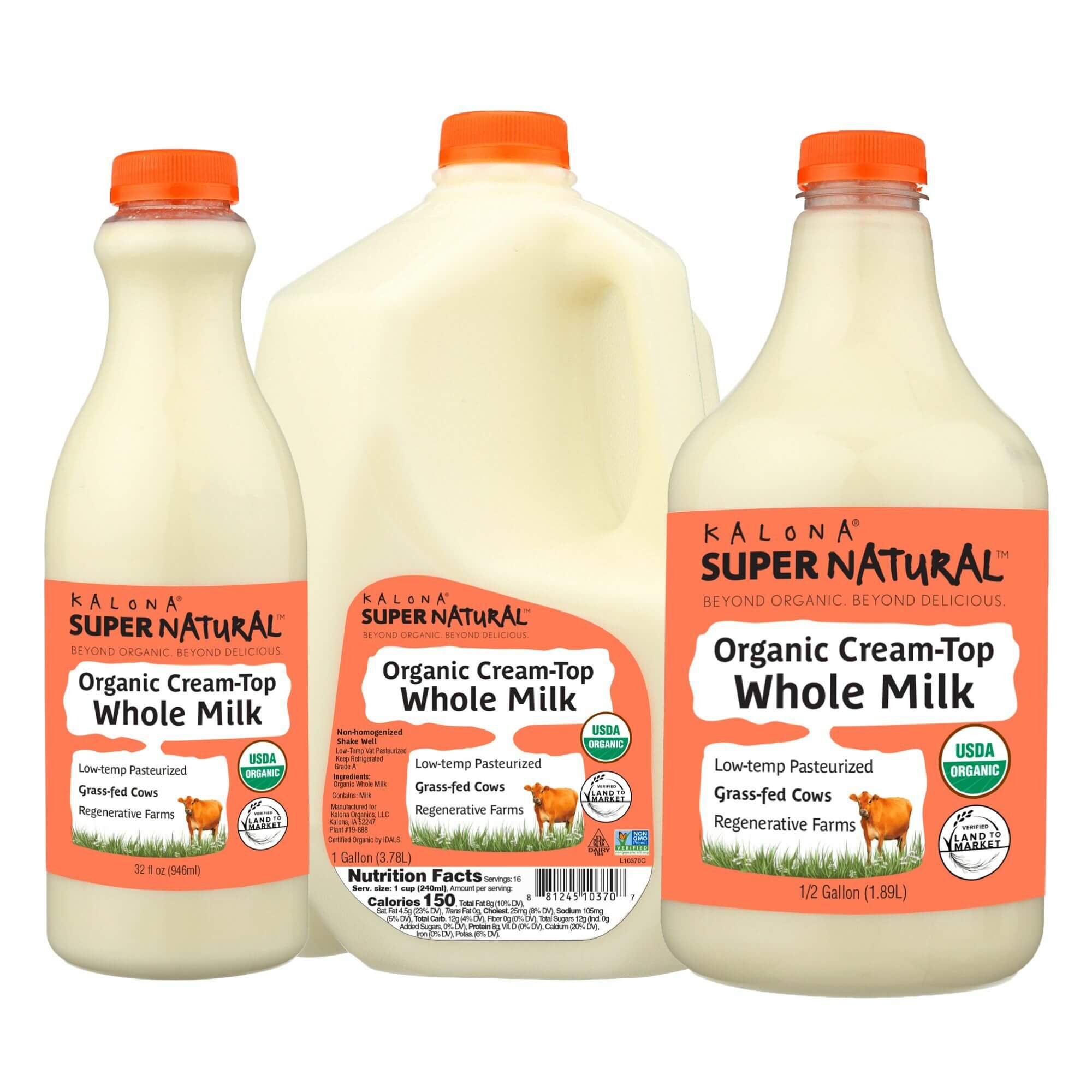 Organic Whole Milk | Cream Top | Kalona SuperNatural