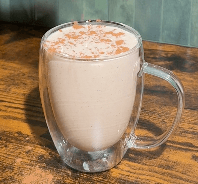 Bone Broth Eggnog using Kalona SuperNatural Organic Dairy products