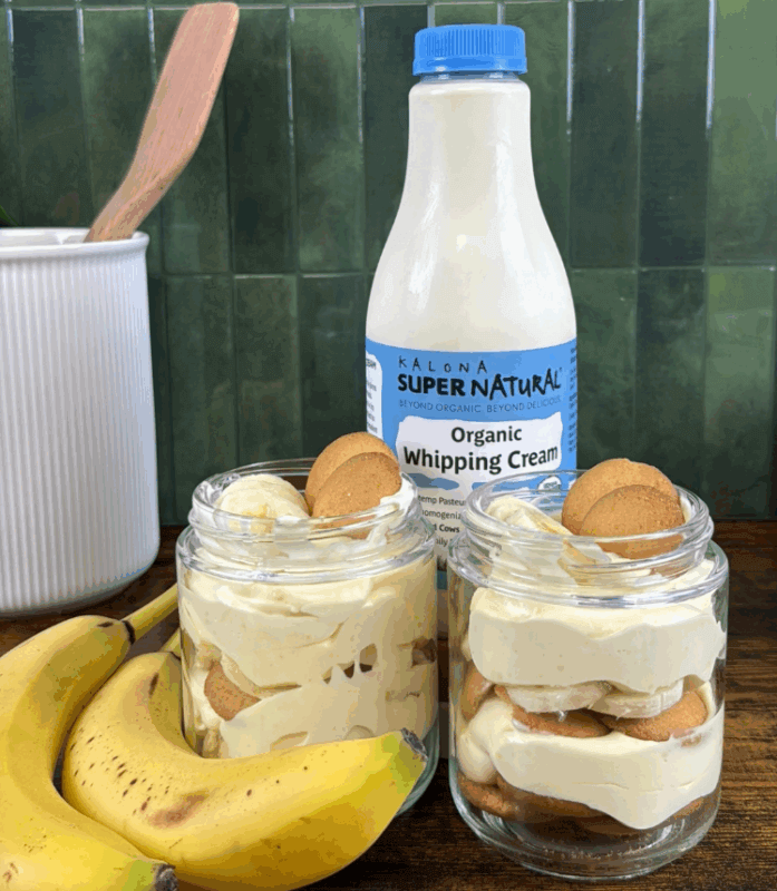 Magnolia Bakery Banana Pudding with Kalona SuperNatural Organic Whipping Cream