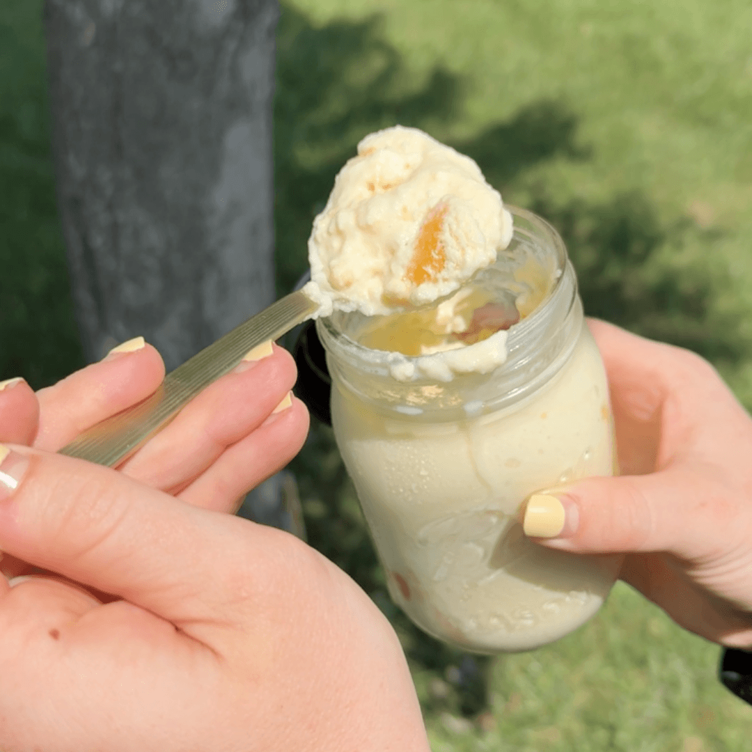 no-churn ice cream recipe made with grass-fed, non-homogenized Kalona SuperNatural