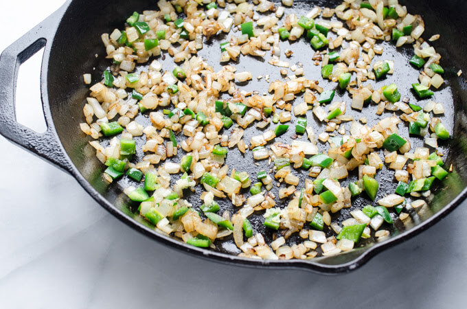 sour cream one-pan chicken enchilada skillet 5